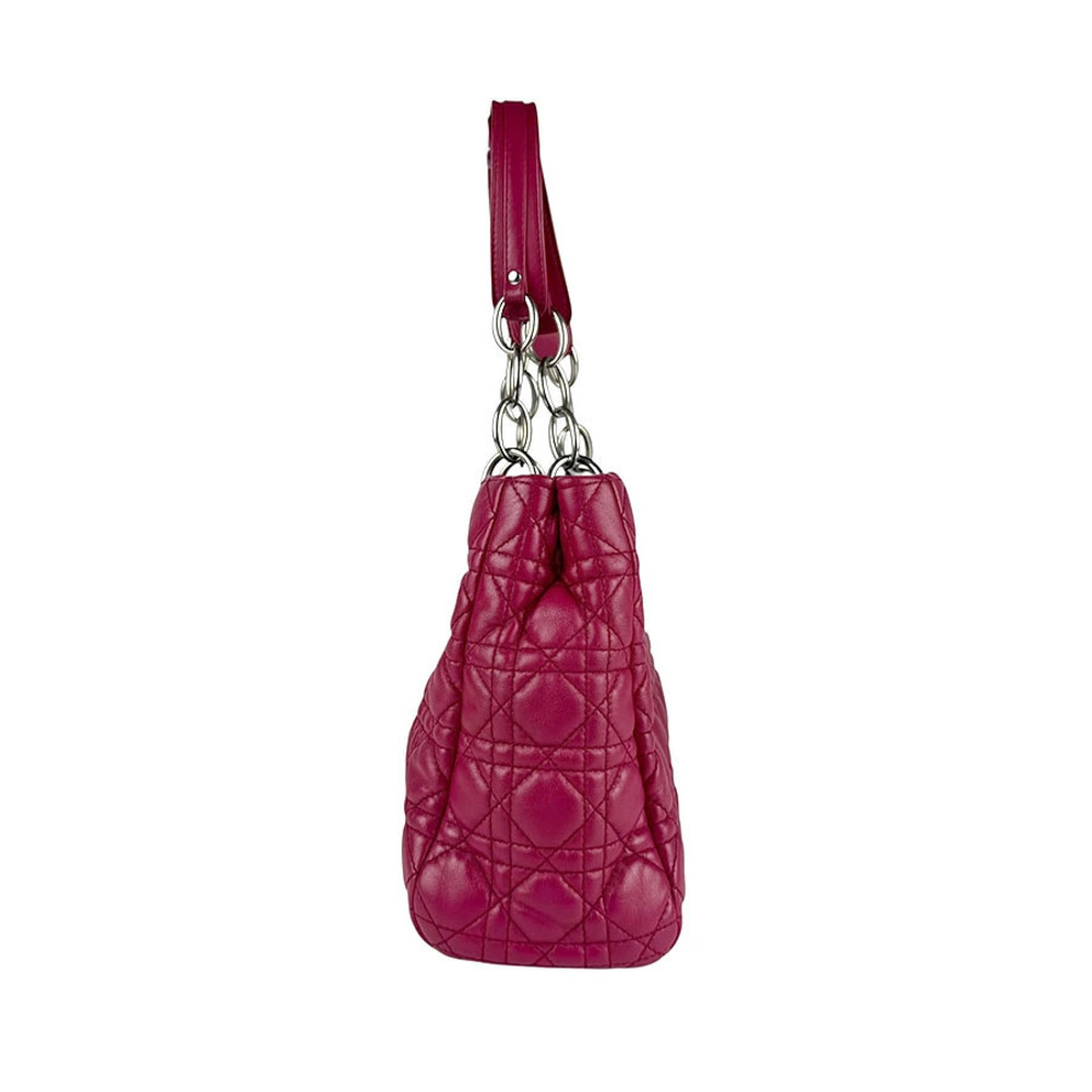 Dior handbag Christian Cannage Lady pink leather Pink